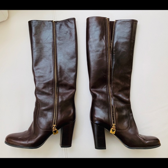 MICHAEL KORS Womens Tall Boots Knee-High Brown 8 M - Picture 1 of 3